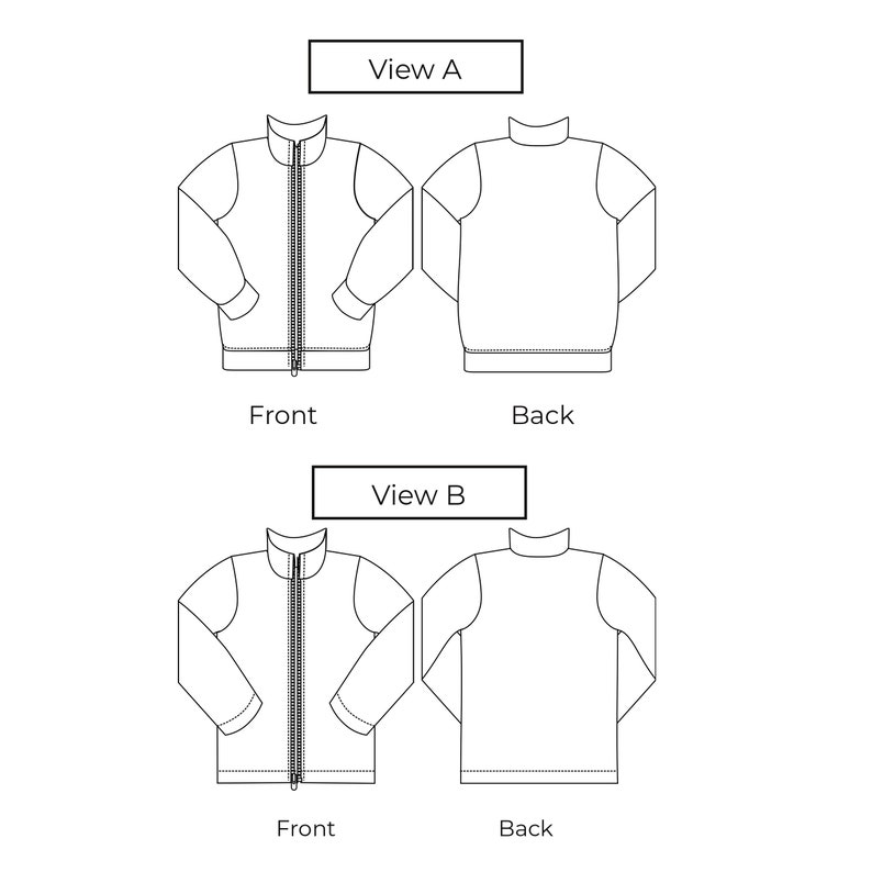 Kelly Full-Zip Pullover PDF Sewing Pattern and Tutorial Sizes | Etsy