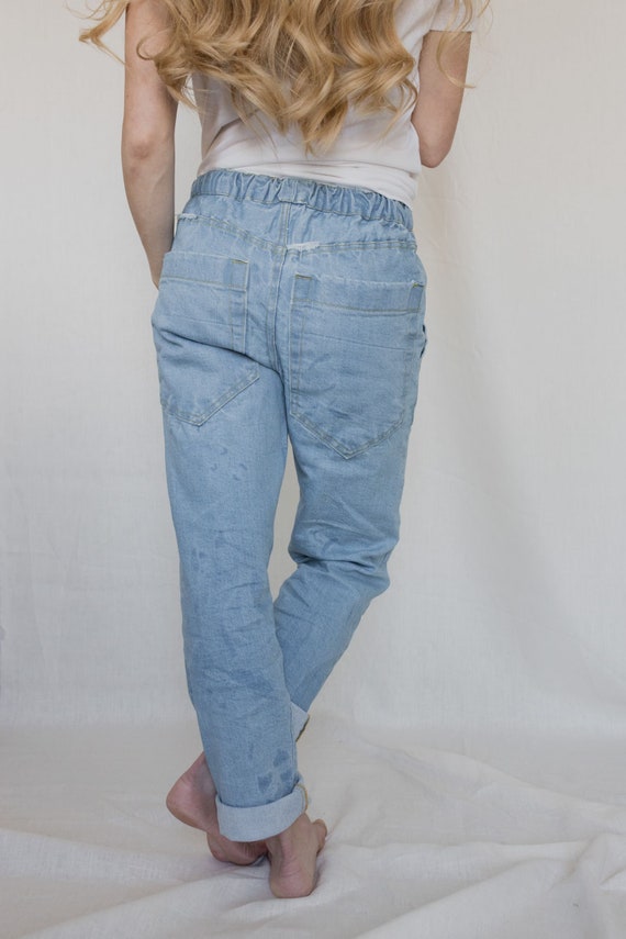 Marisa Denim Lounge Pant PDF Sewing Pattern and Tutorial, Sizes 0-24 