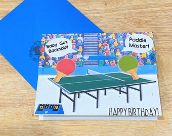 Ping Pong Card Etsy Ping Pong Card Etsy