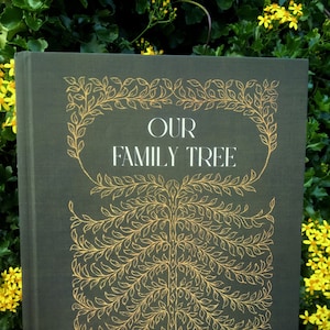 Set of 2 CUSTOM HARDCOVER Family Tree Books with Personalized Intro Page text - 235pg genealogy index notebook for 12 Generations
