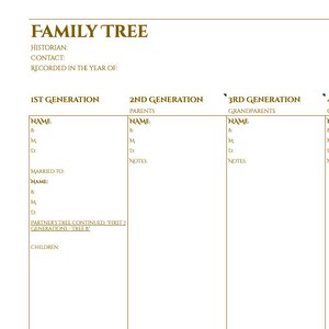 ULTIMATE 12 GENERATION Family History Pedigree Chart new and improved 71 pages with bonus ancestry charts as Google Spreadsheets Workbook image 2