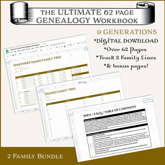 8 Generation Pedigree Chart Template