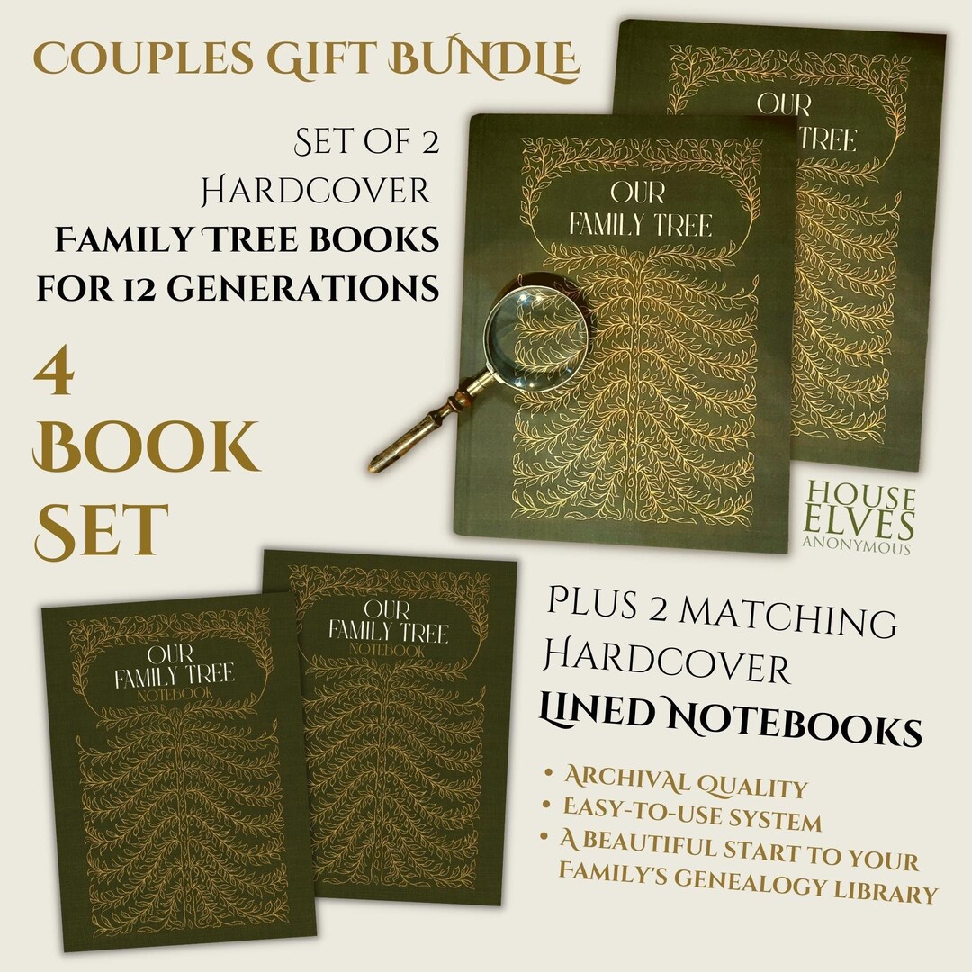 Family Tree Book 235pg paperback genealogy index notebook for 12