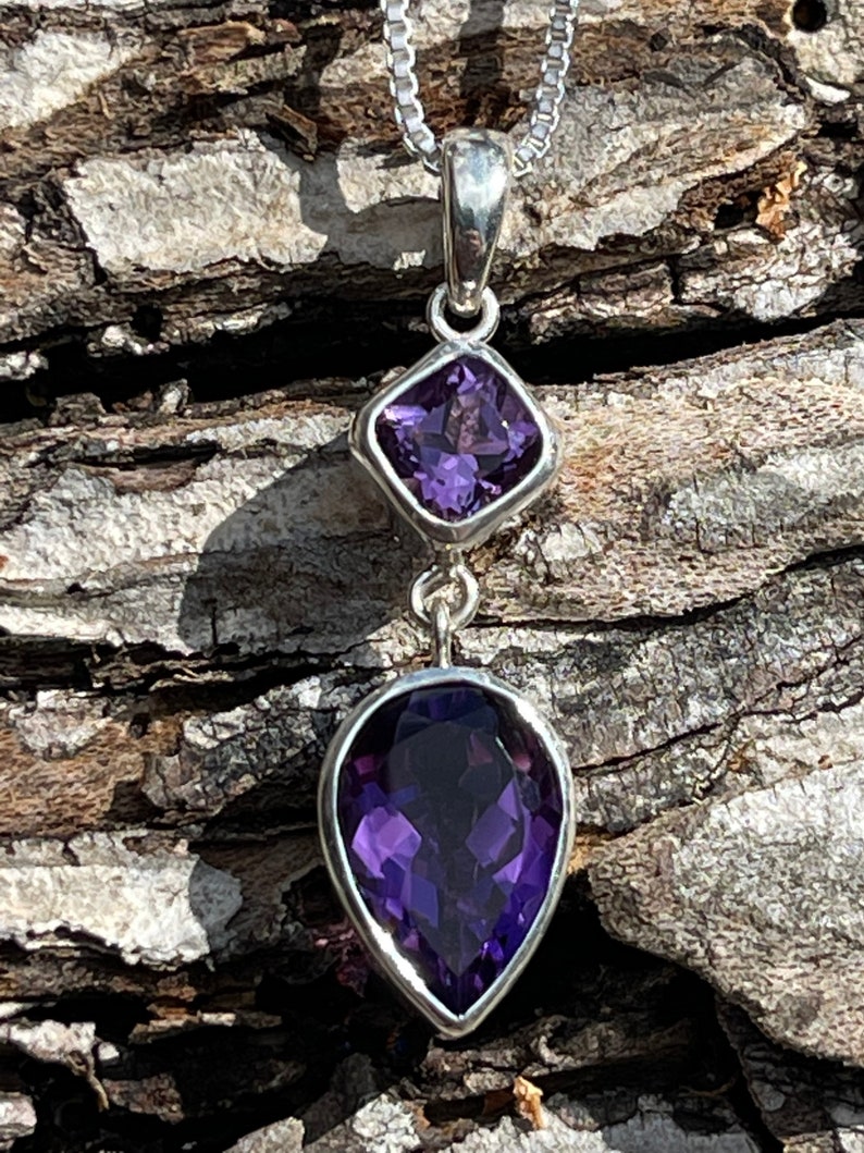 Beautiful amethyst pendant necklace image 3