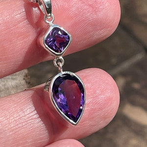 Beautiful amethyst pendant necklace image 1