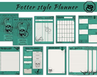 Potter planner, Wizard planner, Bundle, Printable, Weekly planner, Daily planner, Monthly planner
