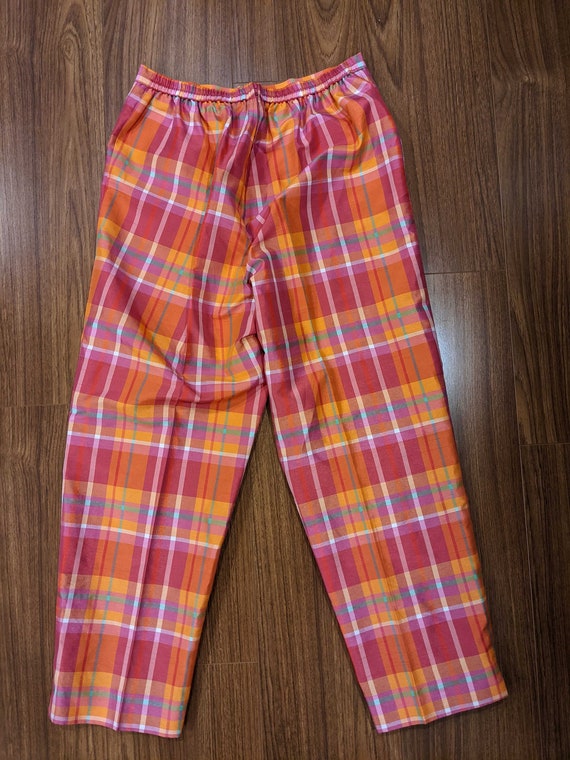 90s Vintage Retro Colourful Trousers - Size Mediu… - image 3
