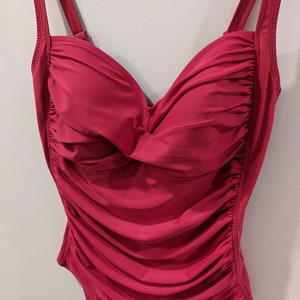 Vintage Christian Dior Burgundy Satin Underwire Bra Size FR 80 US