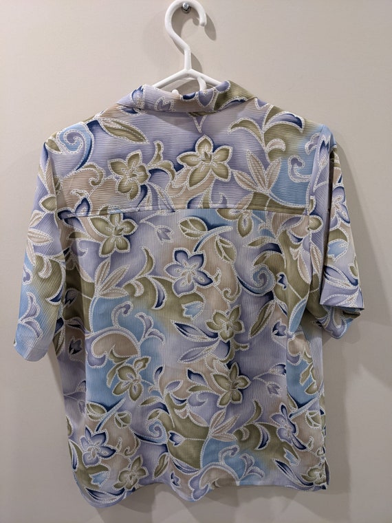 Vintage 90s Oversized Hawaiian Floral Shirt - Siz… - image 6