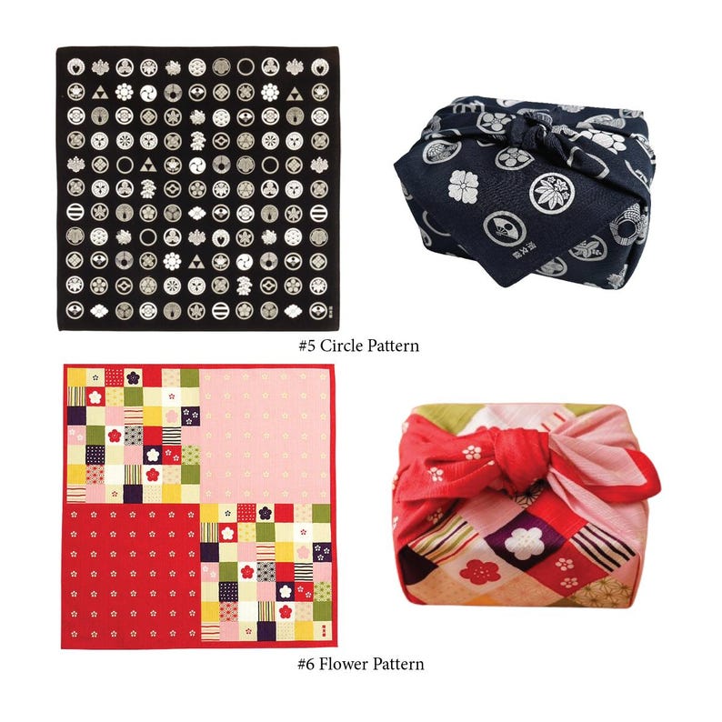 Reusable Gift Wrapping Cloth, Furoshiki Wrap, Sustainable, Japanese Cloth, Made in Japan, 100% Cotton, Traditional Wrapping Cloth image 4