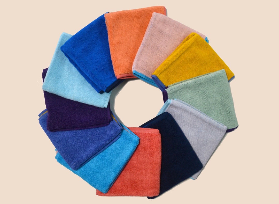 Organic Cotton Japanese Handkerchief, Double Sided, Twotoned, 100