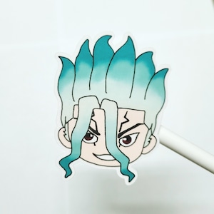 Senku Sticker // Dr. Stone inspired Sticker // Die-cut Stickers