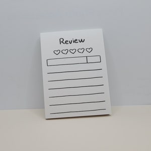 Review Memo Notepad - Etsy