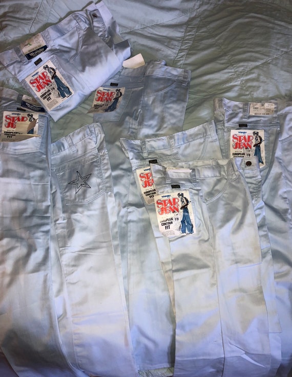 Vintage 1970’s old new stock wrangler Star Jeans l