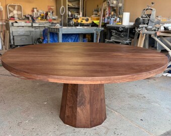 Walnut dining table with extension option