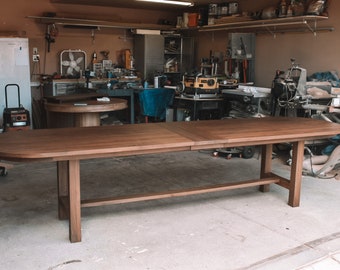 Walnut dining table with extension option