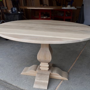 White Oak pedestal dining table