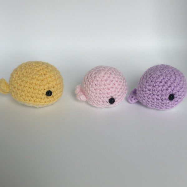 Cute! Crocheted Small whale amigurumi plush