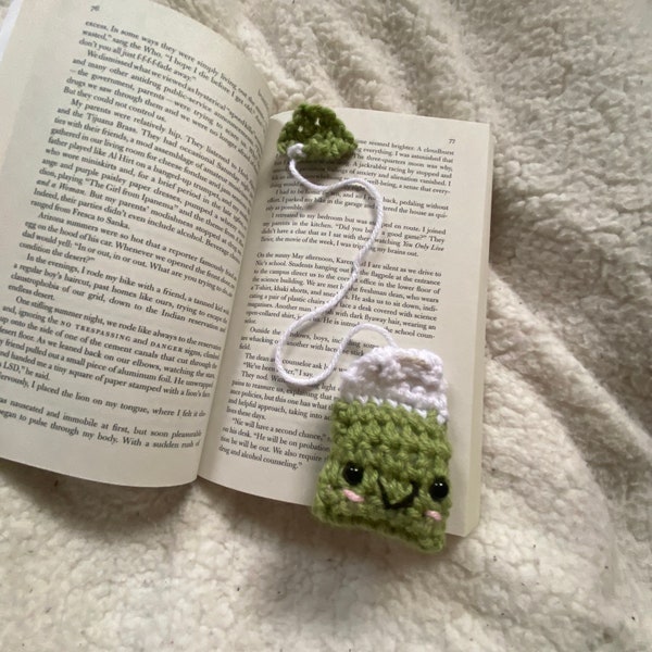 Cute!! Crocheted Teabag Bookmark!!