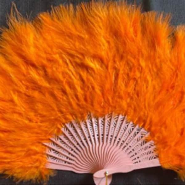 Orange Feather Fan