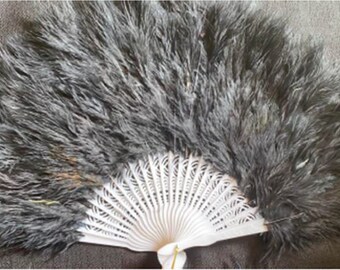 Black Feather Fan