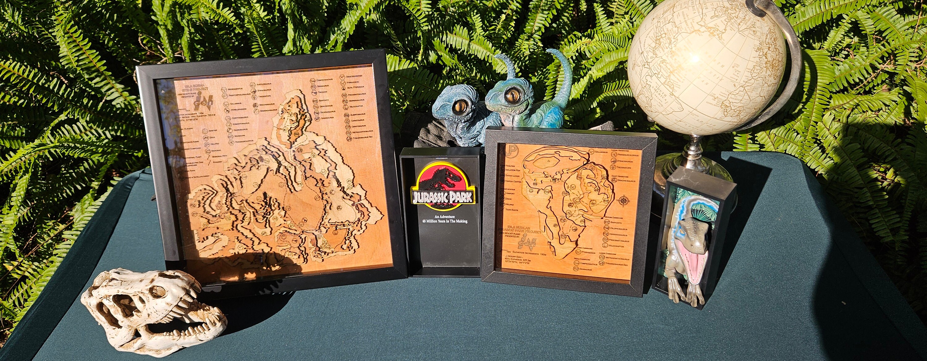 Jurassic Park - Isla Nublar - Wood Relief Carving - Shadow Box - Etsy