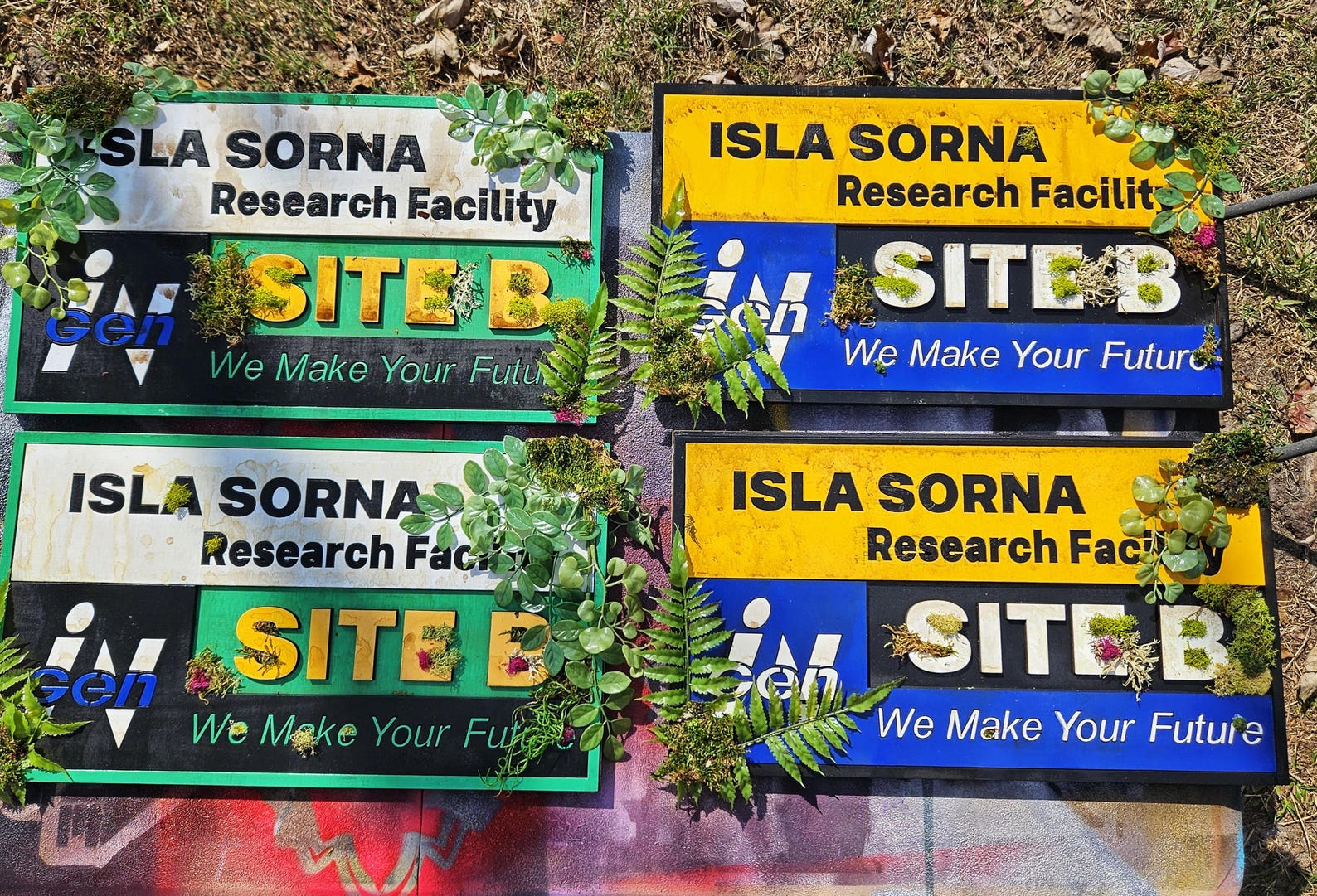 Isla Sign Isla Sorna Research Facility - Jurassic Park / the Lost World - Wood ...