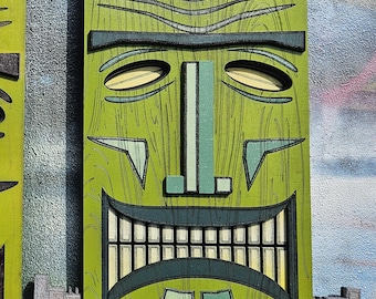 Frankenstein's Monster - Classic Monster - Tiki - Carved Wood Wall Art