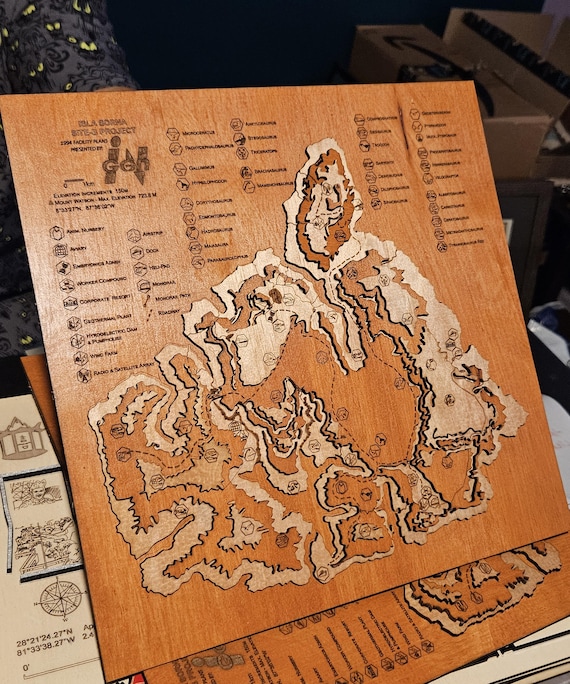 Jurassic Park : the Lost World - Site B - Isla Sorna - Wood Relief