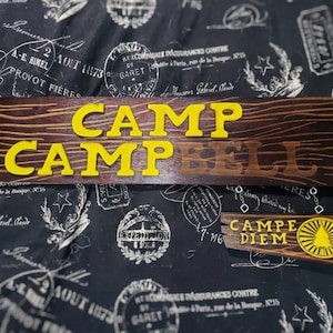 Camp Campbell Wood Sign - Rooster Teeth Inspired Decor