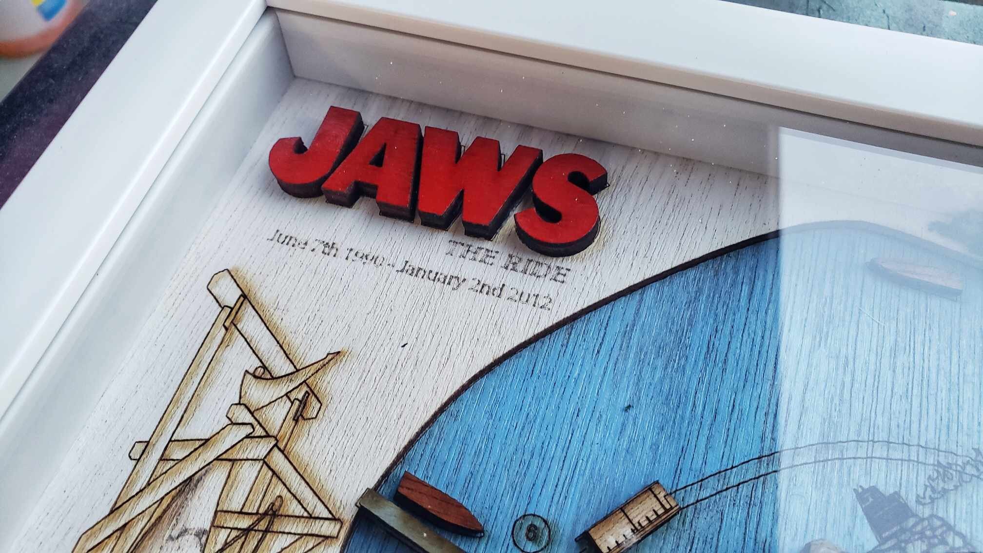 Jaws the Ride Map - Universal Studios Florida - Wood Relief Carving ...