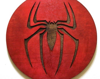 Spider-Man Logo - Wood Carved Sign