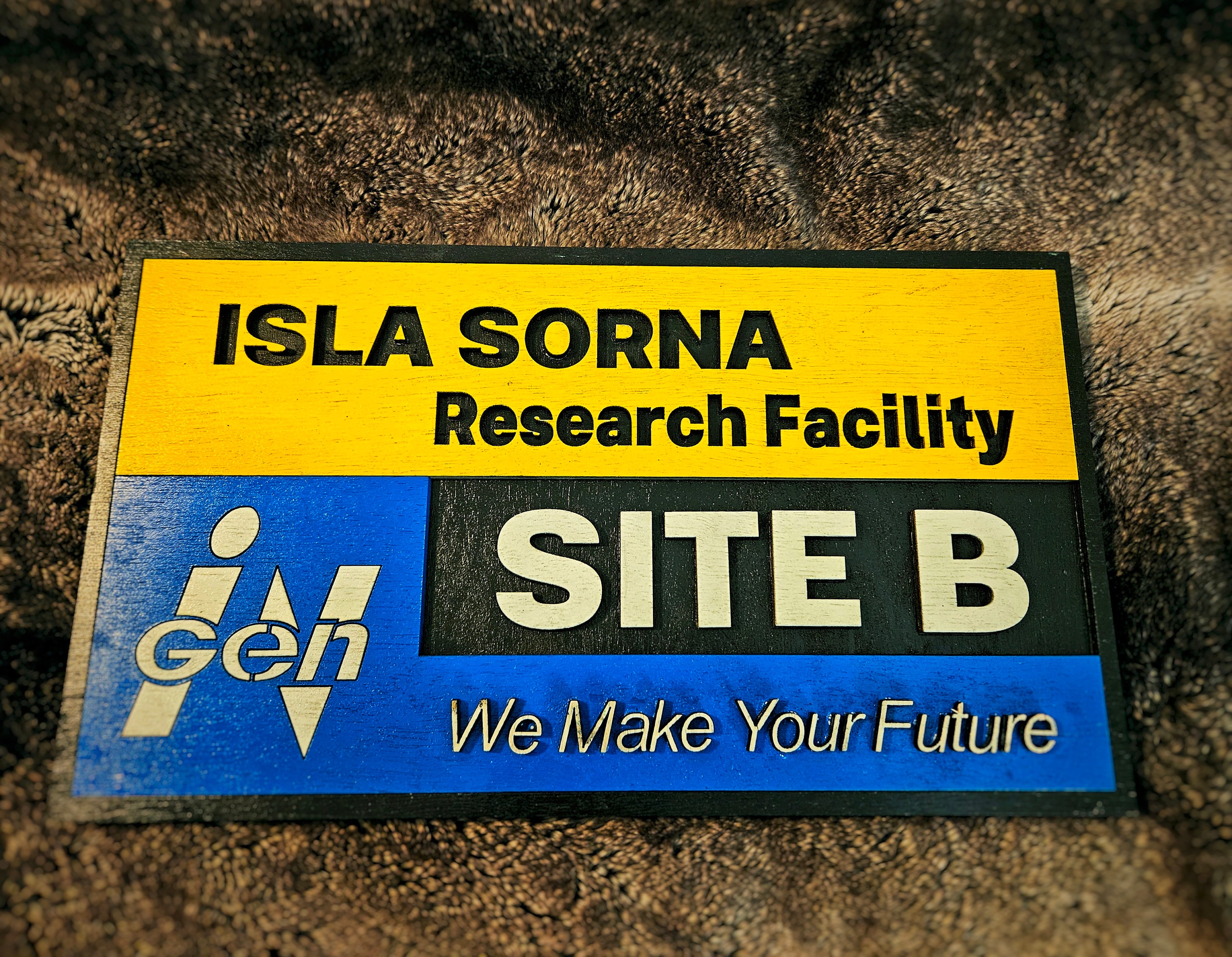 Isla Sign Isla Sorna Research Facility - Jurassic Park / the Lost World - Wood ...