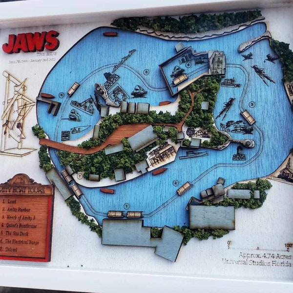 Jaws The Ride - Universal Studios Florida - Ride Map - Shadow Box