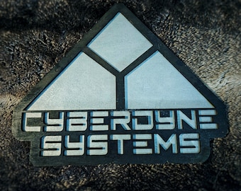 Cyberdyne Systems - The Terminator - Wood Carved Sign