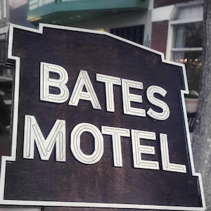 Bates Motel - Wood Carved Sign