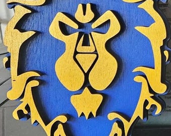The Alliance - Warcraft - Wood Carving - Wall Decor