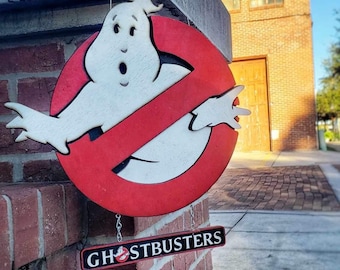 Ghostbusters Logo - Wood Cut - Multi Layered - Wall Art