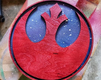 Star Wars - Rebel Alliance Logo - Wood Carving - Wall Decor