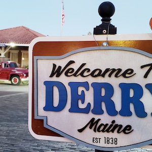 Benvenuti a Derry - IT - Cartello 3D in legno