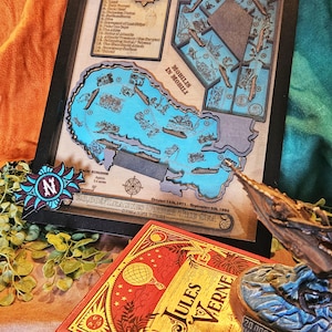 20.000 Lilien unter dem Meer - Holzrelief schnitzen - Walt Disney World Dark Fahrt - Schattenbox