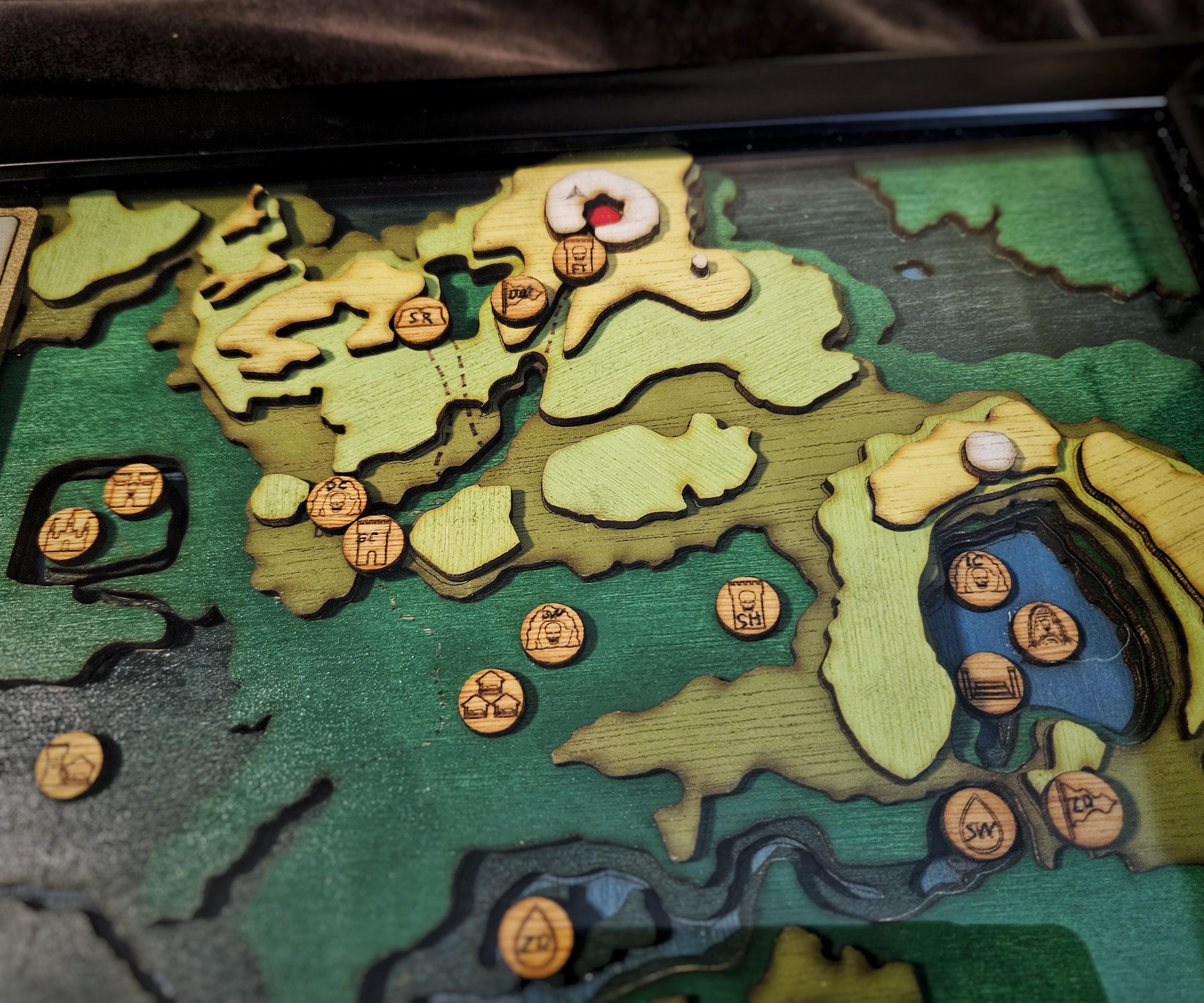 Hyrule Map - Legend of Zelda - Ocarina of Time - Wood Relief