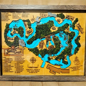 Jungle Cruise - Walt Disney World - Rutschfahrzeug - Map - Schattenbox