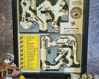 Dinosaur Ride Map – Disney’s Animal Kingdom, Laser-Cut Wooden Wall Art