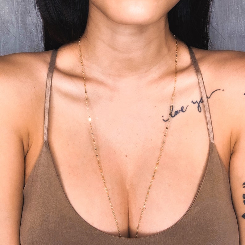 Golden Hour Sparkle Body Chain 14k Gold Filled Chain /tarnish Etsy