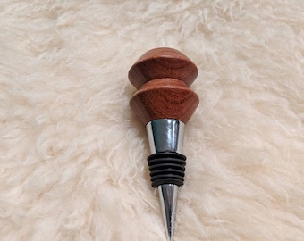 Custom wood bottle stopper