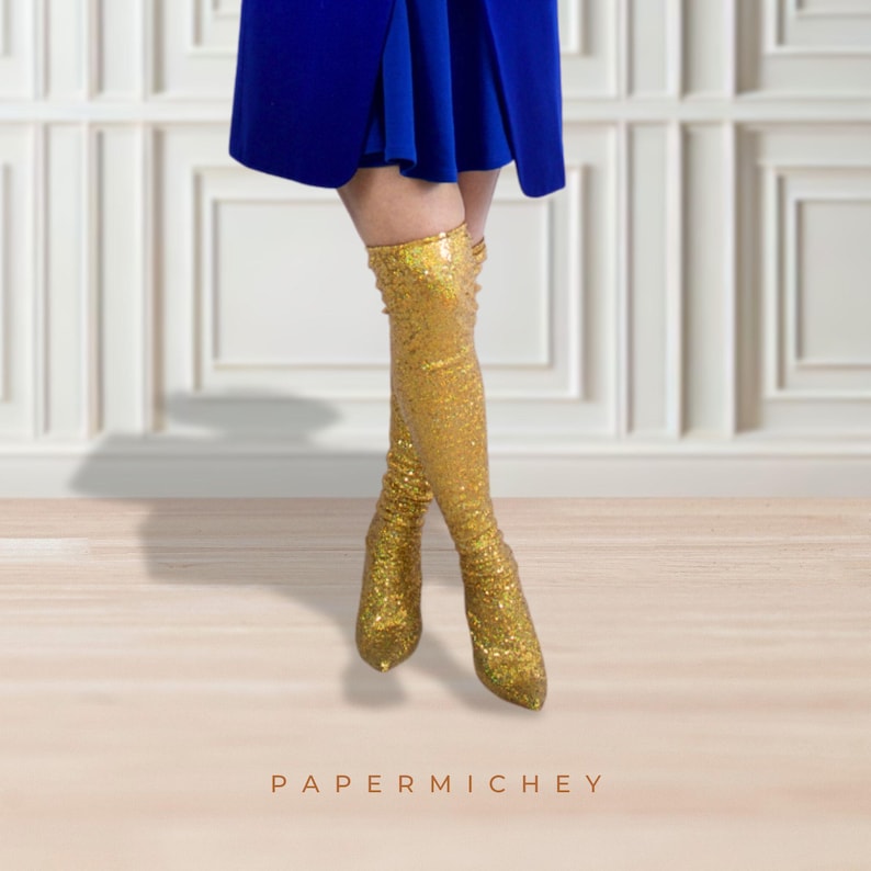 Diy Cloth Boot Patterns Thigh High Boots Single Seam Pattern Digital Download | DIY Fashion ...