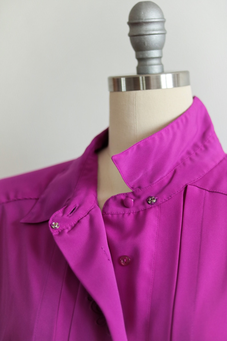 Vintage Orchid Purple Long Sleeve Button up Embroidered Blouse - Etsy