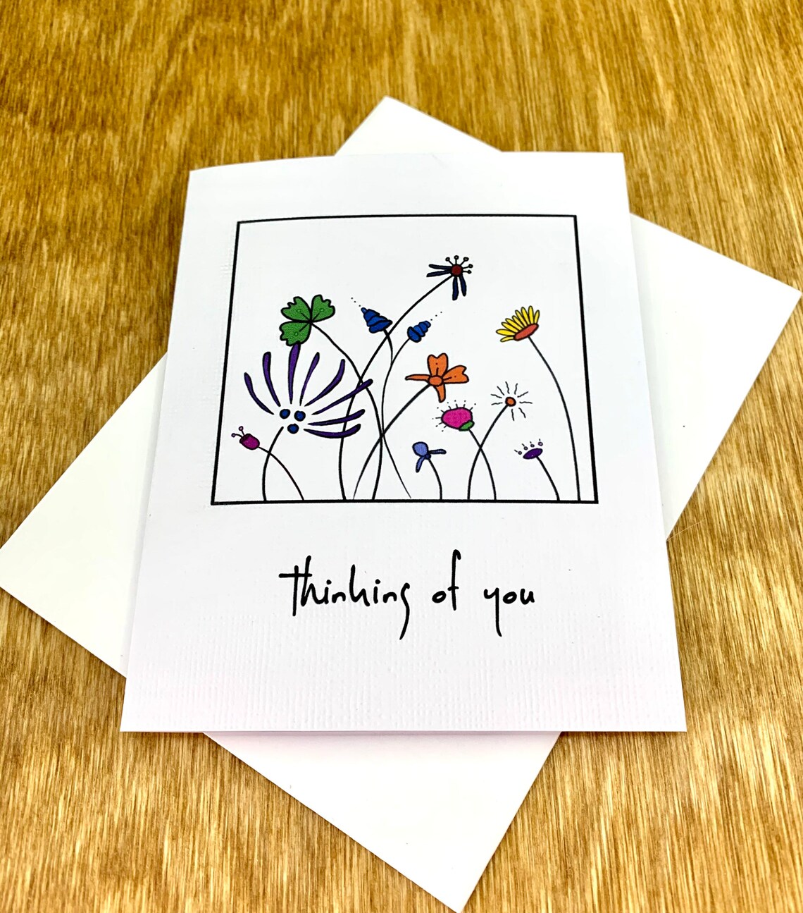 Floral Thinking of You Card Etsy