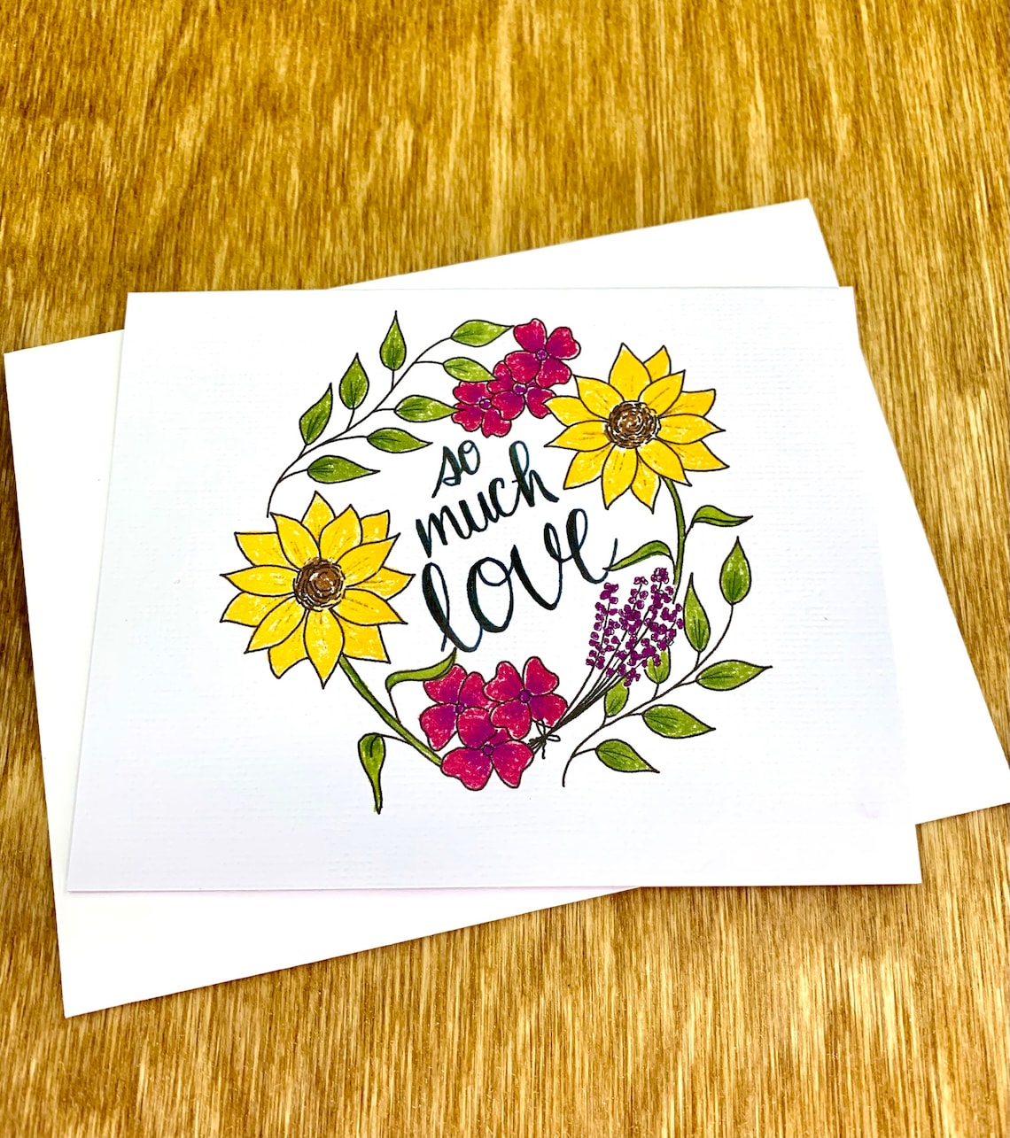 Cards With Flowers Etsy